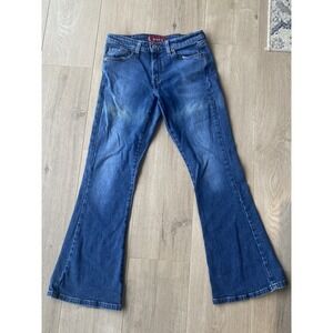 VTG Y2K Levi's 519 Women's Blue Jeans Low Stretch Flare Junior Size 5S 32x28